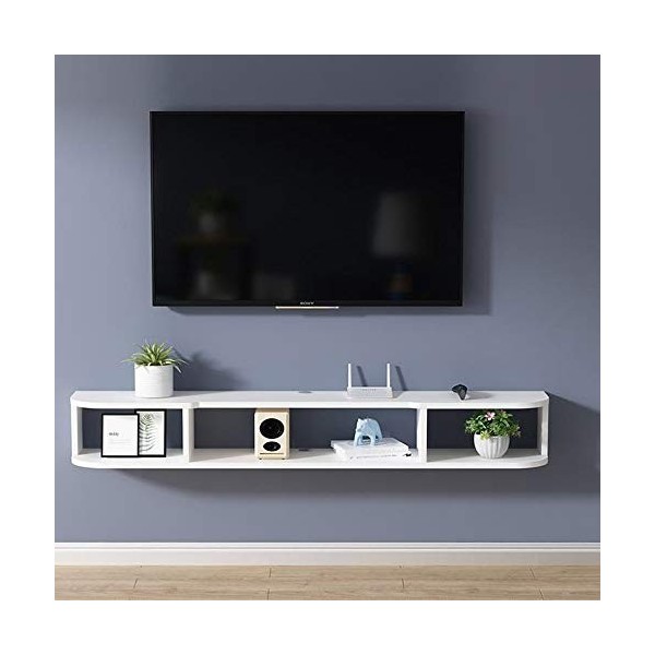 Meuble de télévision Mural Étagère Audio et vidéo Étagère Murale Étagère Flottante Set Top Box routeur CD Lecteur de DVD proj