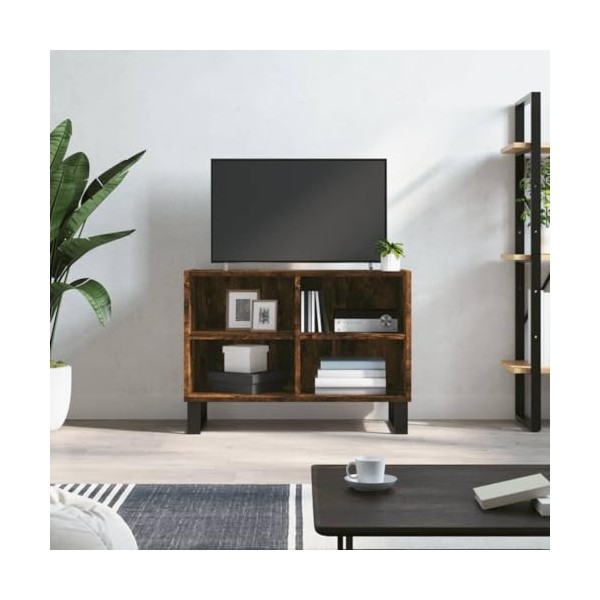 VEEKI Meuble TV, Meuble TV Suspendu, Meuble TV Industriel, Meuble TV Bois, Meuble Chambre, Convient pour Salon ou Chambre, ch