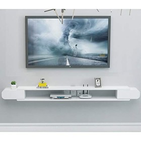 Brooke shop Meuble TV flottant, console multimédia murale Meuble TV mural avec cloisons flottantes, étagère pour composants T
