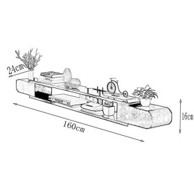 Brooke shop Meuble TV flottant, console multimédia murale Meuble TV mural avec cloisons flottantes, étagère pour composants T