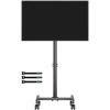 BONTNEC Support TV roulettes pour Téléviseurs Incurvés Plats de 13-42 Pouces jusquà 20 kg, Chariot TV Mobile Réglable en Hau