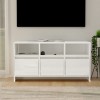 XLUMIO Centres de divertissement et meubles TV, meuble TV blanc brillant, 102 x 37,5 x 52,5 cm, bois dingénierie