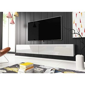 Mirjan24 Meuble TV en Verre pour TV avec Porte TV et Porte TV