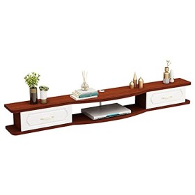 Meuble TV Flottant, Utilisé Pour le BoîTier de TéLéVision par Satellite DVD, le DéCodeur CâBle, le Meuble TV Mural Simple Dom