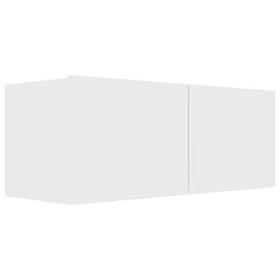 vidaXL Meuble TV Armoire Basse Murale Meuble Divertissement avec 2 Portes Multimédia Salon Maison Intérieur Blanc 80x30x30 cm