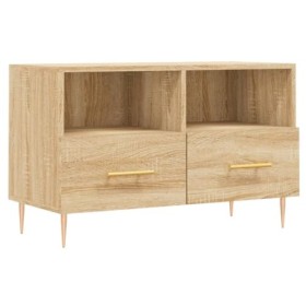 TEKEET Centres de divertissement et meubles TV - Meuble TV en chêne sonoma - 80 x 36 x 50 cm - Bois dingénierie