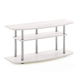 Furinno Frans Turn-N-Tube 3-Tier Stand for TV up to 46, White Oak, Bois dingénierie