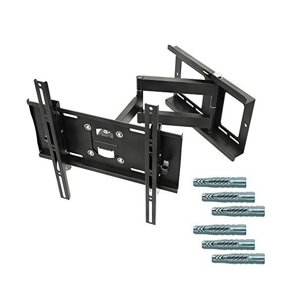 RICOO Support TV Mural 32-65" Pouces 81-165cm , R23-F Orientable et Inclinable Fixation Murale télévision Bras articulé pour