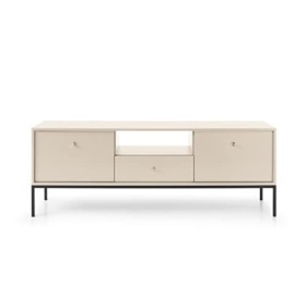 3xEliving Meuble TV Intensi au Style Moderne, Longueur 154 cm, pour Un Salon, Banc TV Une Chambre Beige 