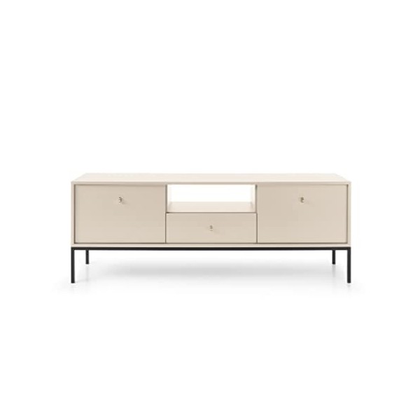 3xEliving Meuble TV Intensi au Style Moderne, Longueur 154 cm, pour Un Salon, Banc TV Une Chambre Beige 