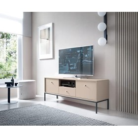 3xEliving Meuble TV Intensi au Style Moderne, Longueur 154 cm, pour Un Salon, Banc TV Une Chambre Beige 