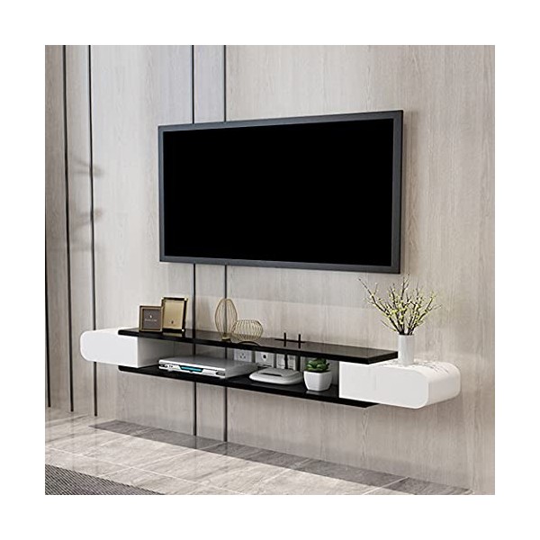 EGOMED Meuble TV Flottant Meuble TV Flottant étagère TV Murale Centre de Divertissement Console multimédia en Bois Salon Meub