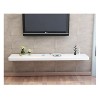 GEREP Meuble TV Flottant Meuble TV Mural, Convient pour/DVD/CD/éQuipement AV/Salon/Chambre/Bureau/Noir / 120×24×2.5cm