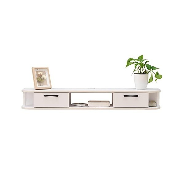 Meuble TV mural àétagère flottante, console TV, support de rangement multimédia pour la maison, meuble TV, étagère DVD, décod