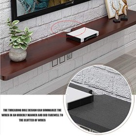 ESGT TV Étagère Flottante Chambre Salon Étagère Murale Meuble De Télévision Meuble TV Routeur WiFi Décodeur Lecteur DVD Proje
