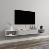 Étagère TV Murale Meuble TV Flottant Centre de Divertissement Console multimédia en Bois Meuble de Rangement Meuble de Rangem