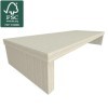 Henor Support élévateur TV en Bois FSC® 90 x 35 x 15 cm Chêne Stel. Supporte 60 kg.