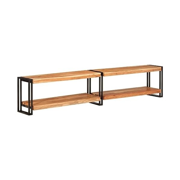 heybb Meuble TV 200x30x40 cm Bois dacacia Massif,Meuble Bas Salon,Meubles De Salon TV,Meuble TV Longueur