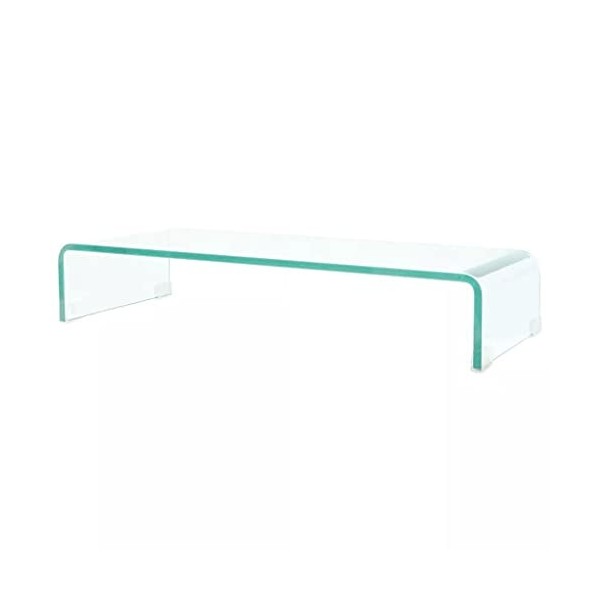 HUANGDANSP Meuble TV/pour Moniteur 70 x 30 x 13 cm Verre Transparent Meubles Meubles TV
