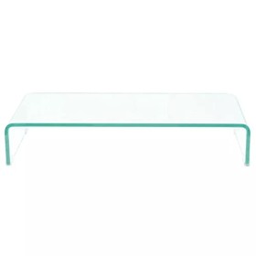 HUANGDANSP Meuble TV/pour Moniteur 70 x 30 x 13 cm Verre Transparent Meubles Meubles TV
