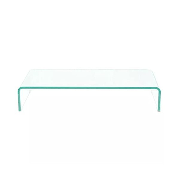 HUANGDANSP Meuble TV/pour Moniteur 70 x 30 x 13 cm Verre Transparent Meubles Meubles TV