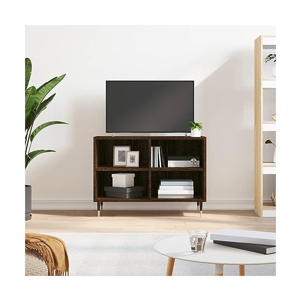 Tidyard Meuble TV Banc TV Meuble de Salon chêne Marron 69,5 x 30 x 50 cm Bois dingénierie