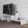 Temahome 9000.639265 Meuble Tv Cliff 125/235 X 38 X 20/40 Cm, Finition en Laque Blanche