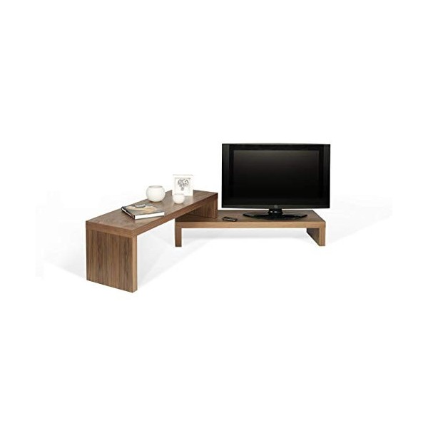 Temahome 9000.639265 Meuble Tv Cliff 125/235 X 38 X 20/40 Cm, Finition en Laque Blanche