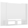WIFESE Meuble TV Mural Blanc Brillant 120x23,5x90 cm Aggloméré Armoire TV Décoration Intérieure Meuble Tele Espace Commode Ta