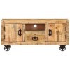 Meuble TV, Banc TV Support de Télévision Table TV Bas Armoire Basse Meuble TV Bois de manguier Brut 110x30x50 cm