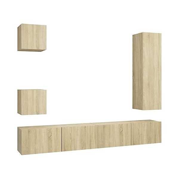 VEEKI Meuble TV, Meuble TV Suspendu, Meuble, Meuble TV avec Rangement,Meuble Industriel, Convient pour Salon ou Chambre, Ense