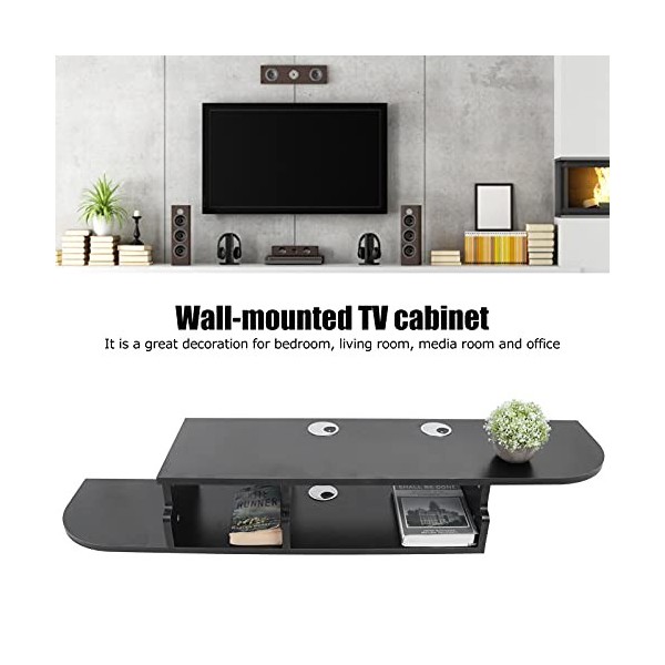 Meuble TV Flottant Mural Support de Télévision Réglable Meuble TV Buffet pour la Maison Salon Chambre