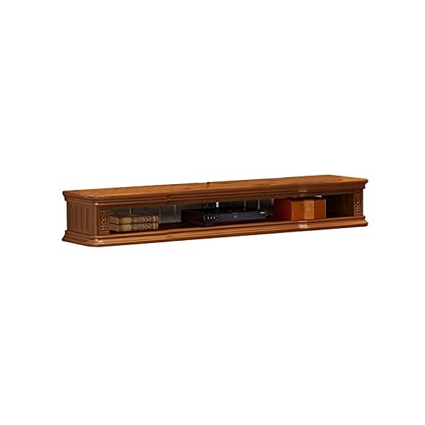EsEntL Meuble TV en Bois Massif, Console multimédia Murale, étagère Flottante pour Meuble TV, Support pour décodeur 80/100/12