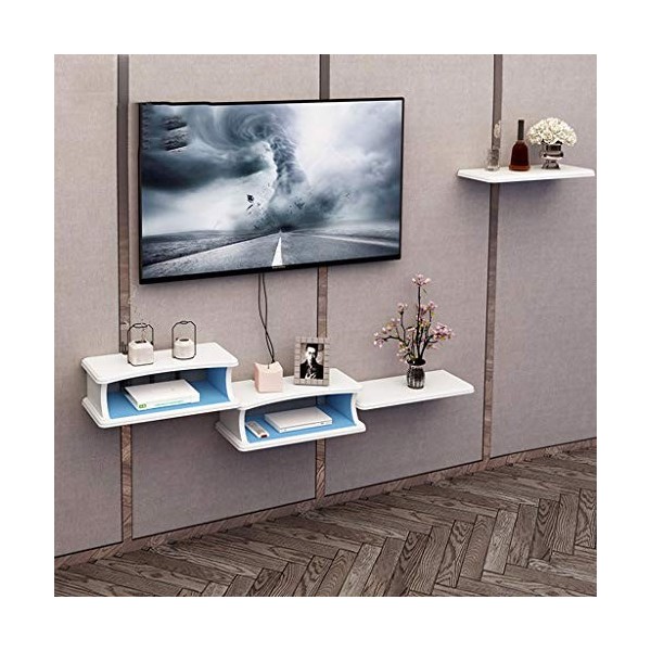 Étagère Flottant Étagère Meuble TV Set Top Box étagère Console TV Unité de Stockage Organisateur Étagère pour DVD Boîte de câ