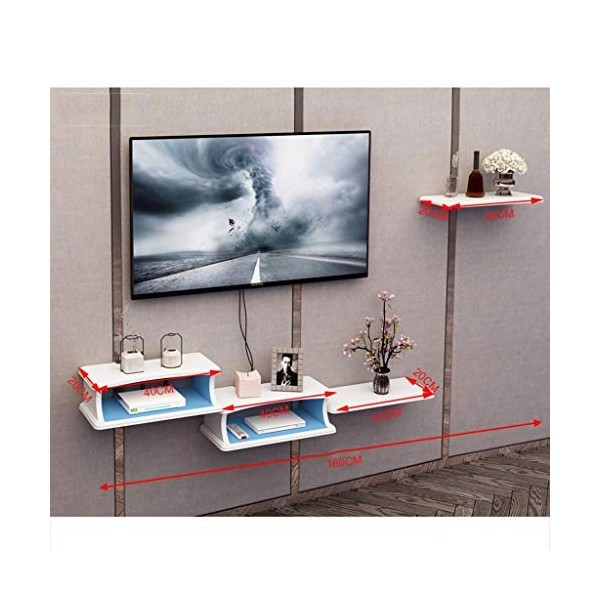 Étagère Flottant Étagère Meuble TV Set Top Box étagère Console TV Unité de Stockage Organisateur Étagère pour DVD Boîte de câ