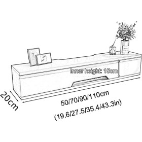 MABIBI Meuble TV - Unité murale flottante pour salon - Meuble TV - Unité de divertissement flottante pour salon - 4 couleurs 