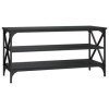 Keyur Meuble TV, Banc TV Buffet Bas Support de Télévision Meuble Télé Meuble TV Noir 100x40x50 cm Bois dingénierie
