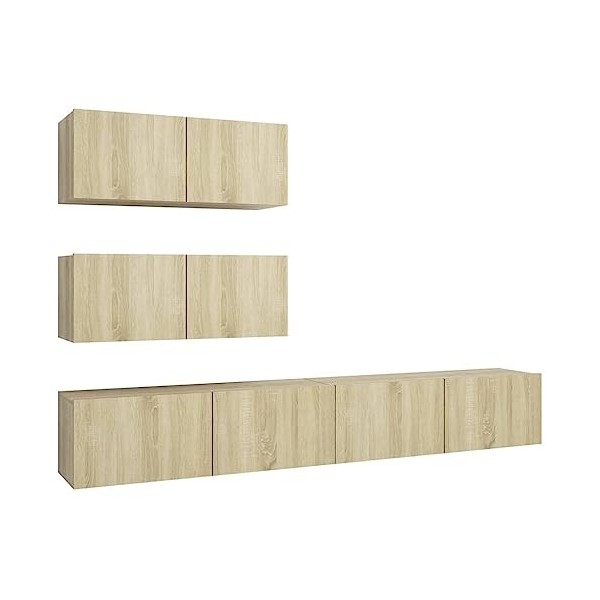 Meuble TV,Meuble TV Bas Table TV Support de Télévision en Bois pour Salon Chambre Salle à Manger,Support pour Téléviseur Jusq