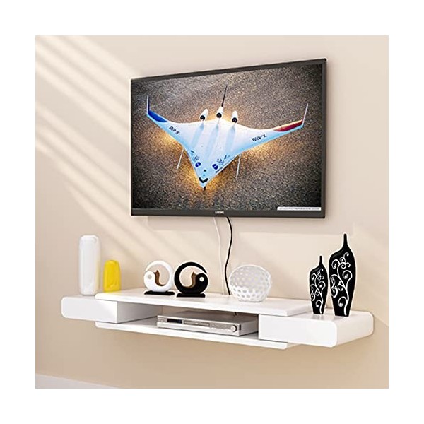 Meuble TV flottant, étagère pour composants TV, meuble TV mural simple domestique, meuble de salon, console multimédia murale