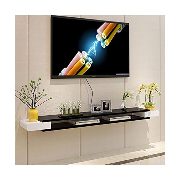 Meuble TV flottant, étagère pour composants TV, meuble TV mural simple domestique, meuble de salon, console multimédia murale