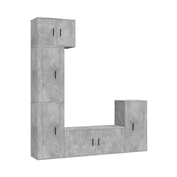 vidaXL Ensemble de Meubles TV 5 pcs Blanc Bois dingénierie