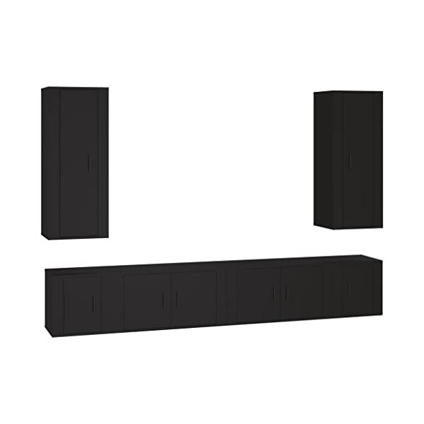 vidaXL Ensemble de Meubles TV 6 pcs Gris béton Bois dingénierie