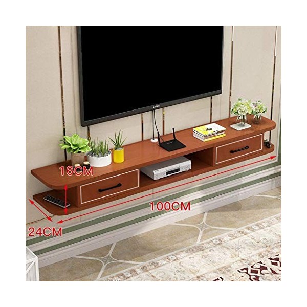 Meuble de télévision Mural Étagère Murale Étagère Flottante Set Top Box routeur Photo Jouet Étagère de Rangement Meuble télév