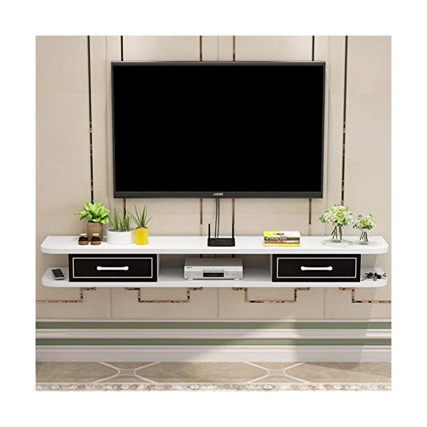 Meuble de télévision Mural Étagère Murale Étagère Flottante Set Top Box routeur Photo Jouet Étagère de Rangement Meuble télév