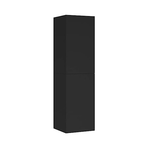 vidaXL Meuble TV Armoire Murale Armoire Suspendue Meuble de Rangement Salon Salle de Séjour Maison Intérieur Noir 30,5x30x110