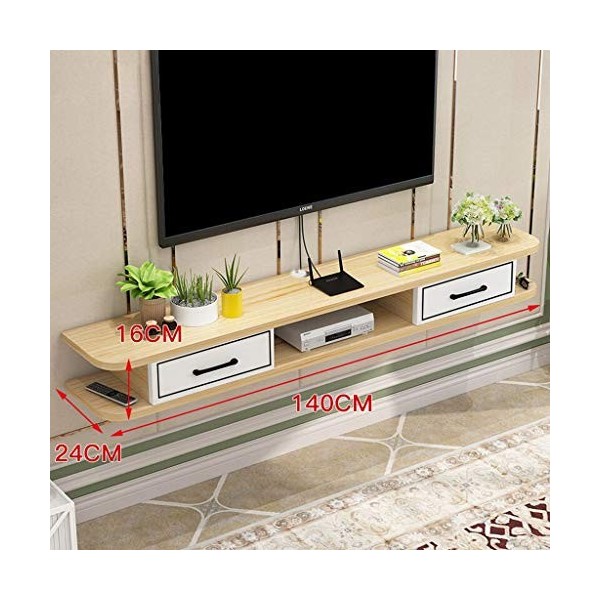 Meuble de télévision Mural Étagère Murale Étagère Flottante Set Top Box routeur Photo Jouet Étagère de Rangement Meuble télév