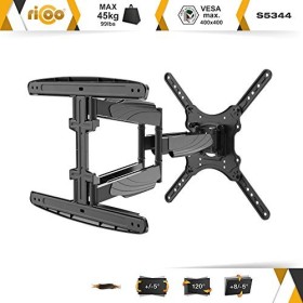RICOO Support Murale TV 32-55" S5344 81-140 cm Suspendu Orientable Inclinable Support Écran Universel Accroche Moniteur VES