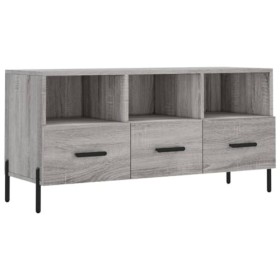 TEKEET Home Hardware Businese Meuble TV en bois dingénierie Gris Sonoma 102 x 36 x 50 cm