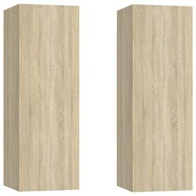 MATTUI Meubles-TV Meuble TV 2 pièces Chêne Sonoma 30,5x30x90 cm Bois dingénierie