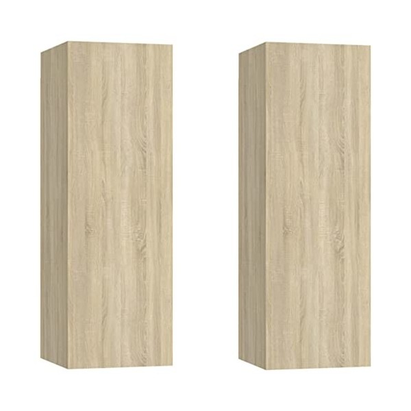 MATTUI Meubles-TV Meuble TV 2 pièces Chêne Sonoma 30,5x30x90 cm Bois dingénierie